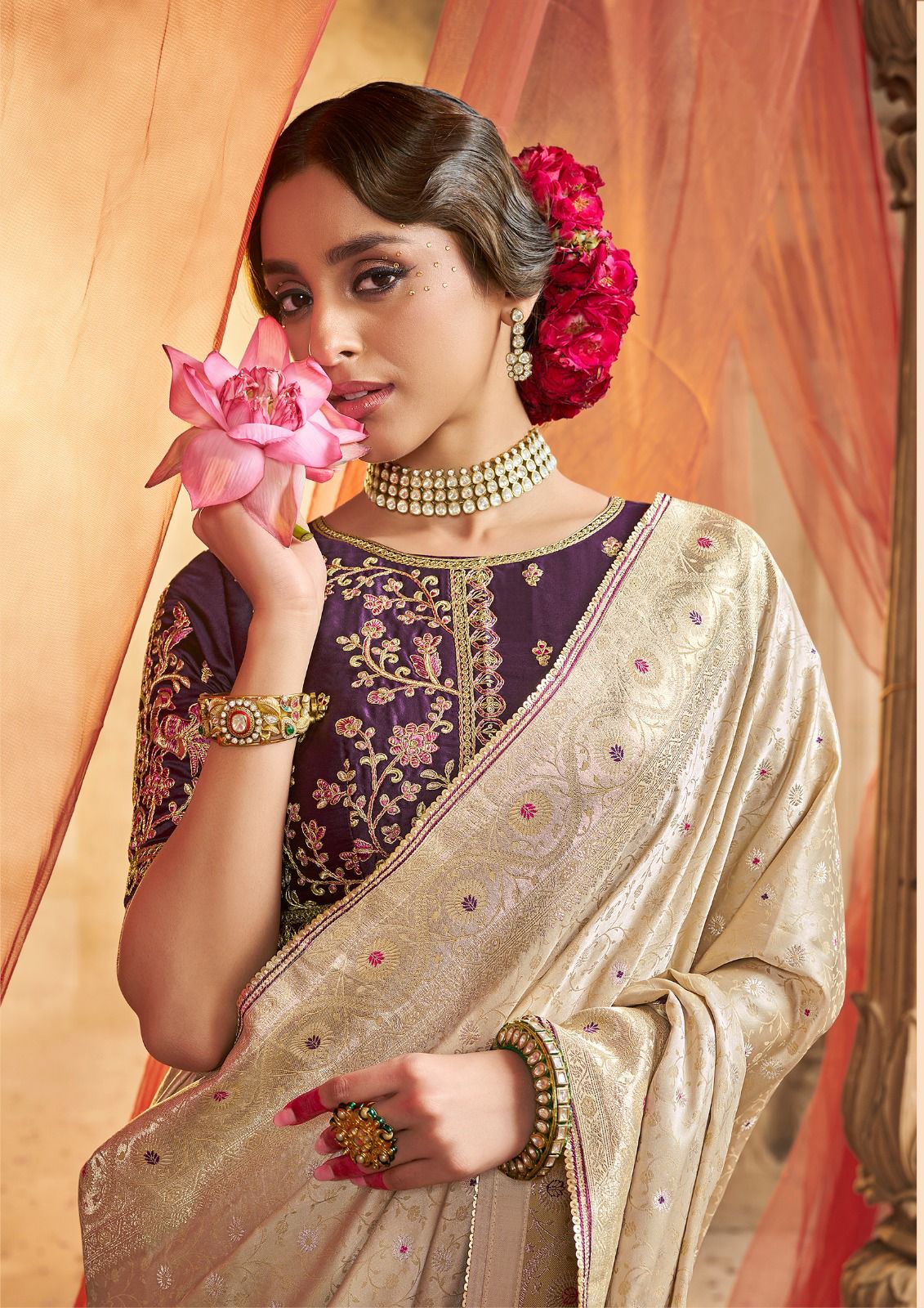 Premium Royal Look Satin Saree