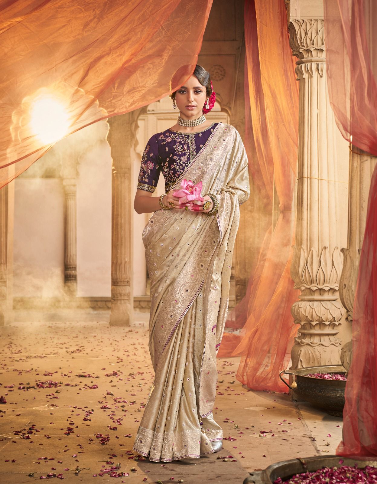 Premium Royal Look Satin Saree