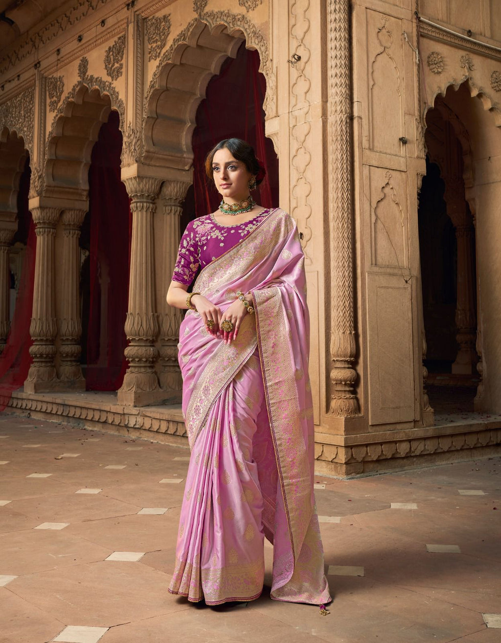 Premium Royal Look Satin Saree