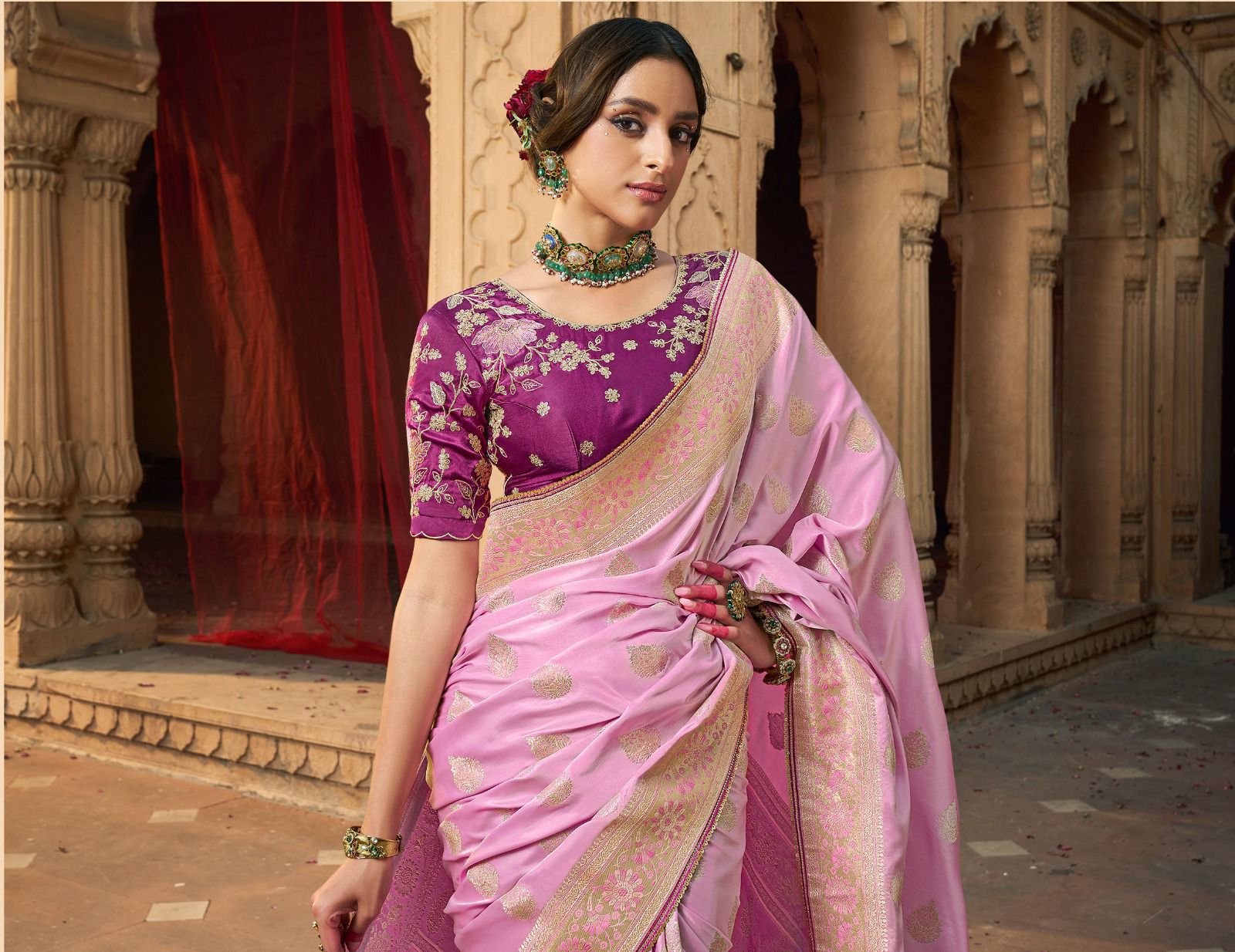 Premium Royal Look Satin Saree