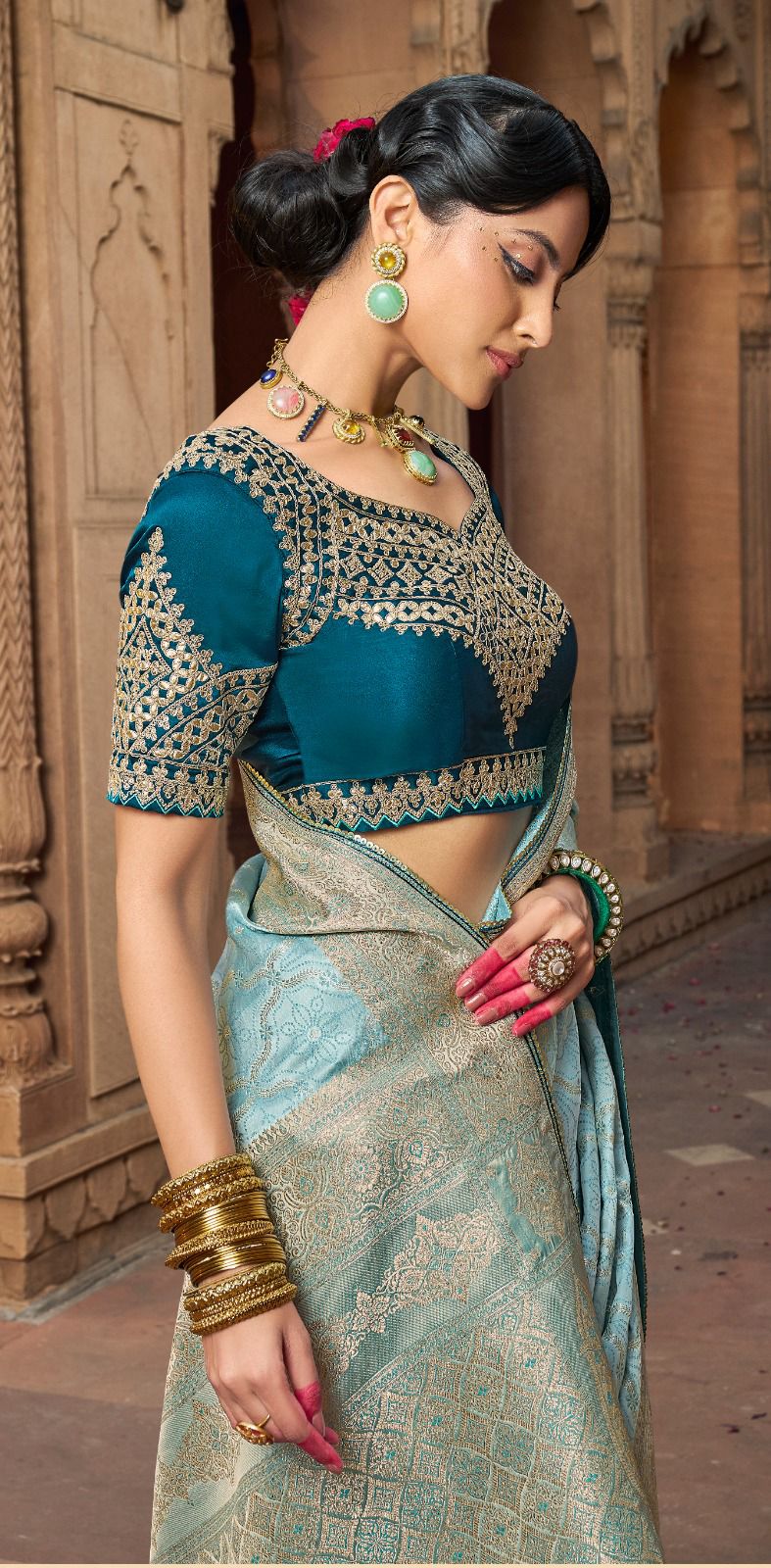 Premium Royal Look Satin Saree