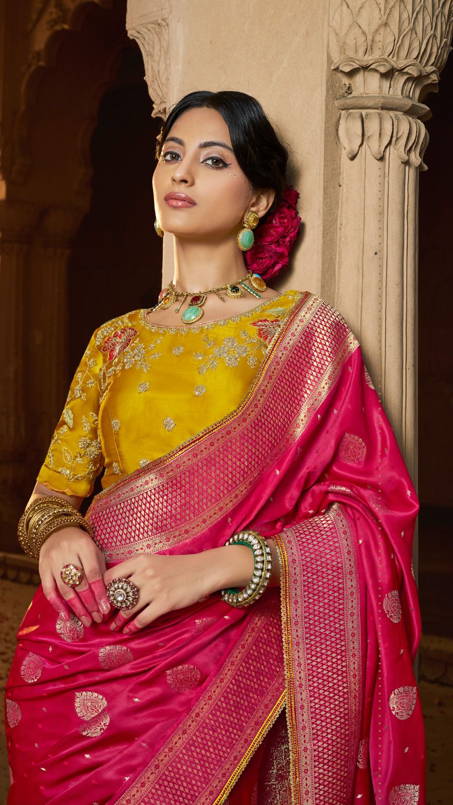Premium Royal Look Satin Saree
