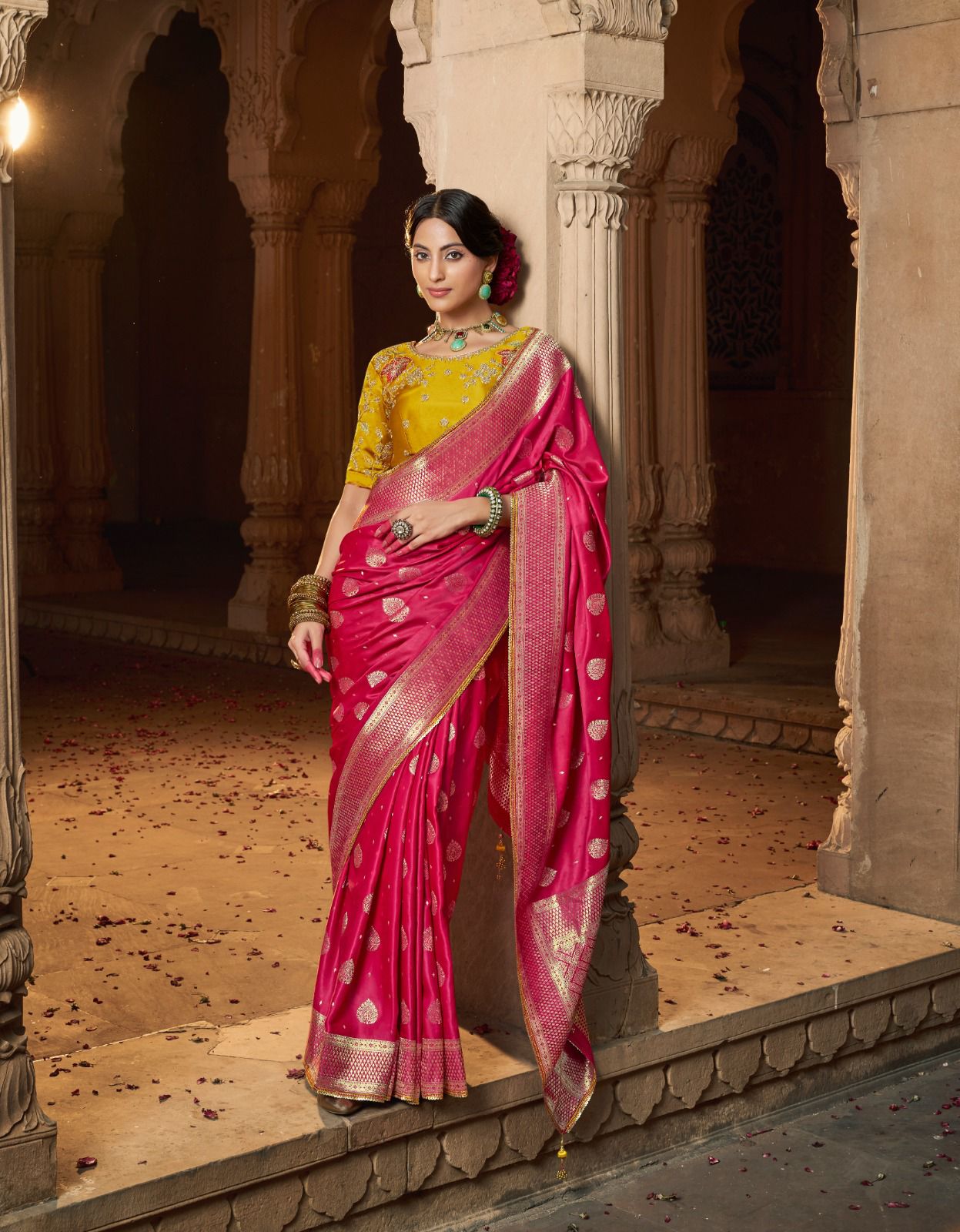 Premium Royal Look Satin Saree