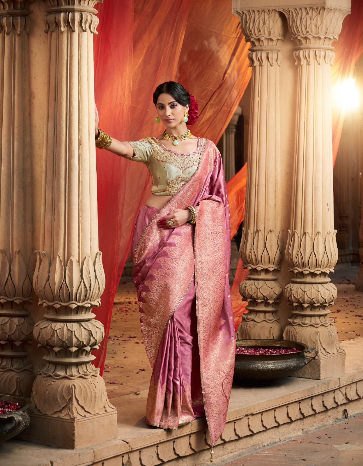 Premium Royal Look Satin Saree