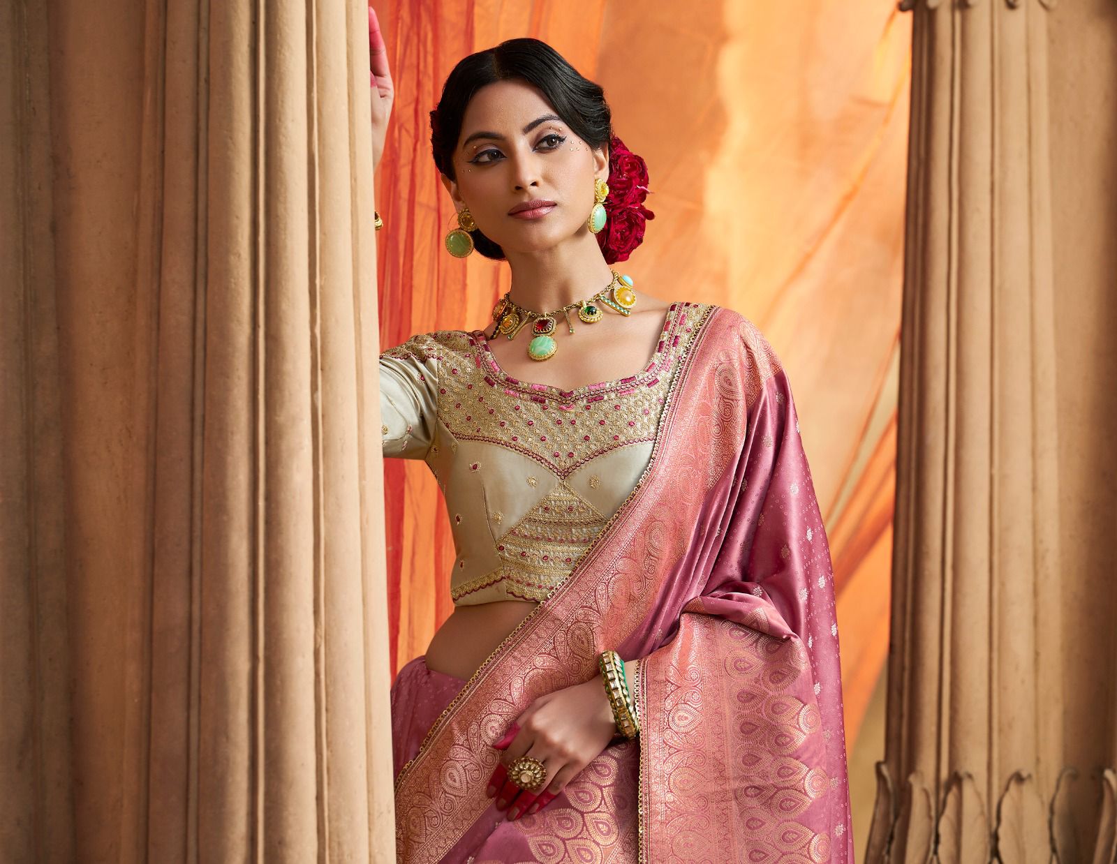 Premium Royal Look Satin Saree