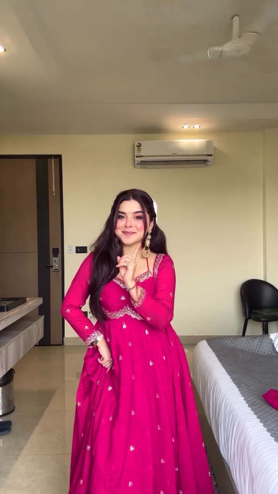 Faux Georgette Anarkali Suit Set