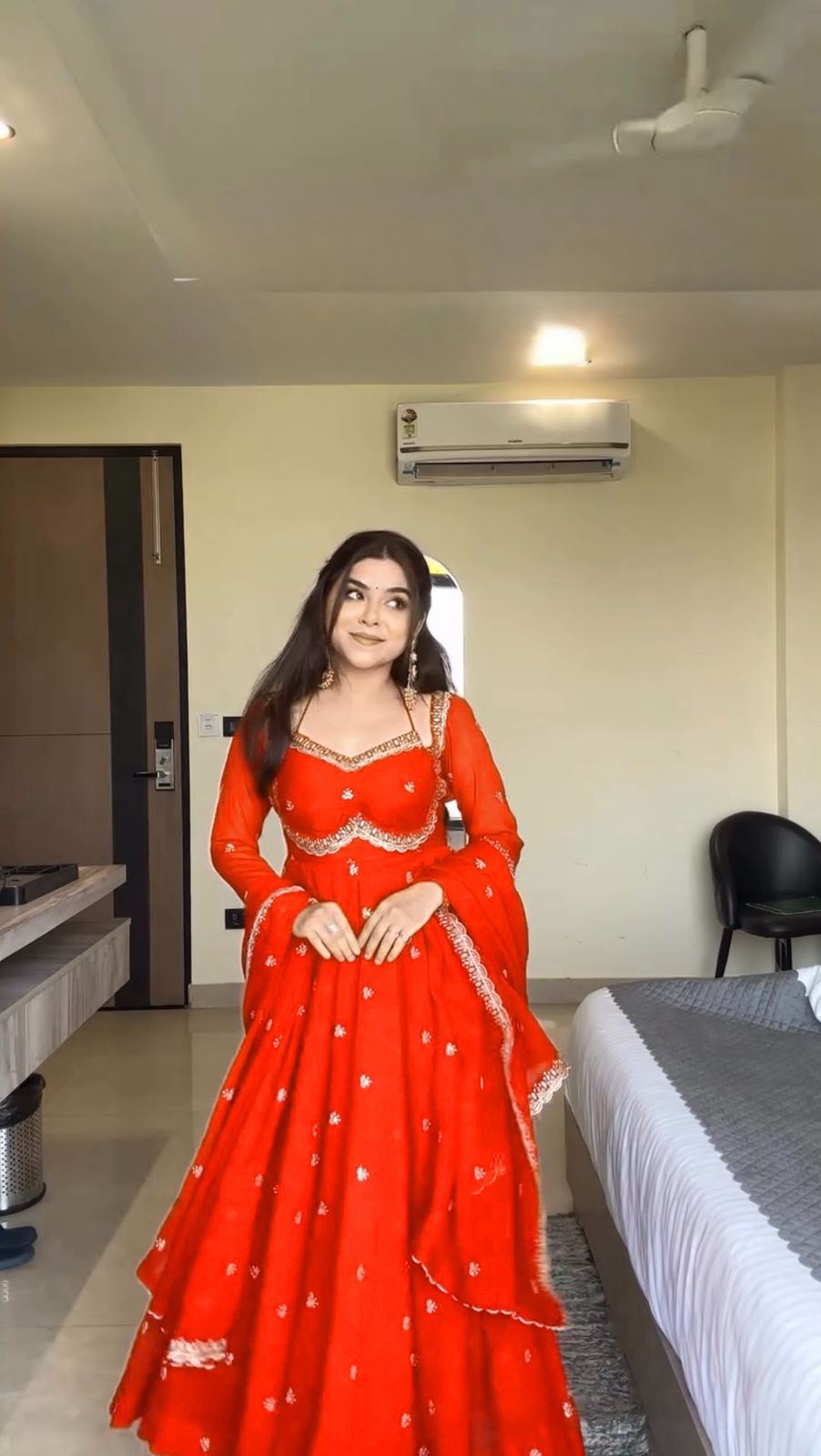 Faux Georgette Anarkali Suit Set
