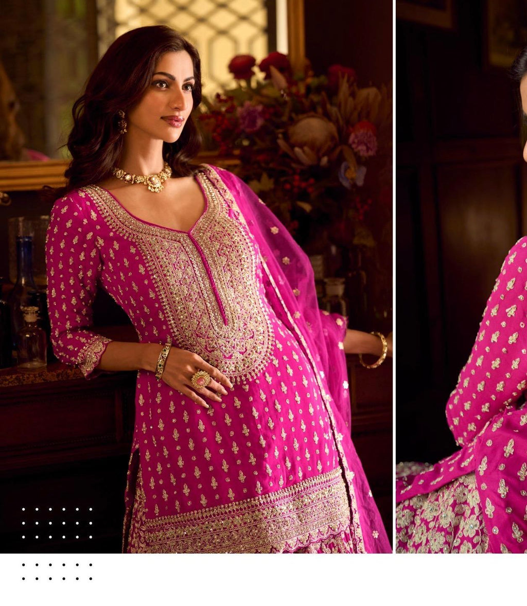 Sureena Georgette Mirror Work Set