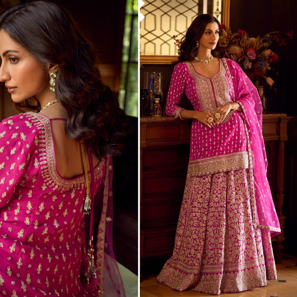 Sureena Georgette Mirror Work Set