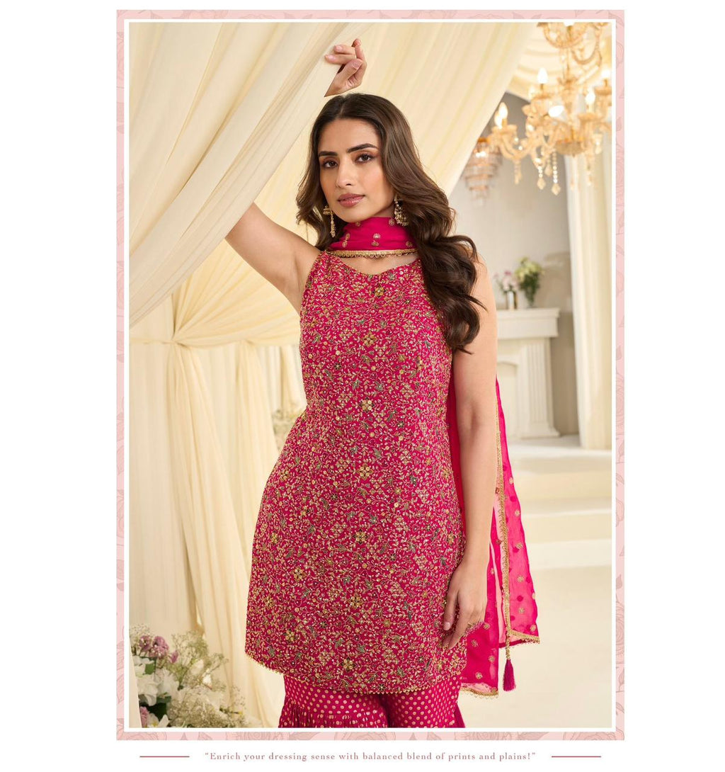 Premium Designer Georgette Sharara Set