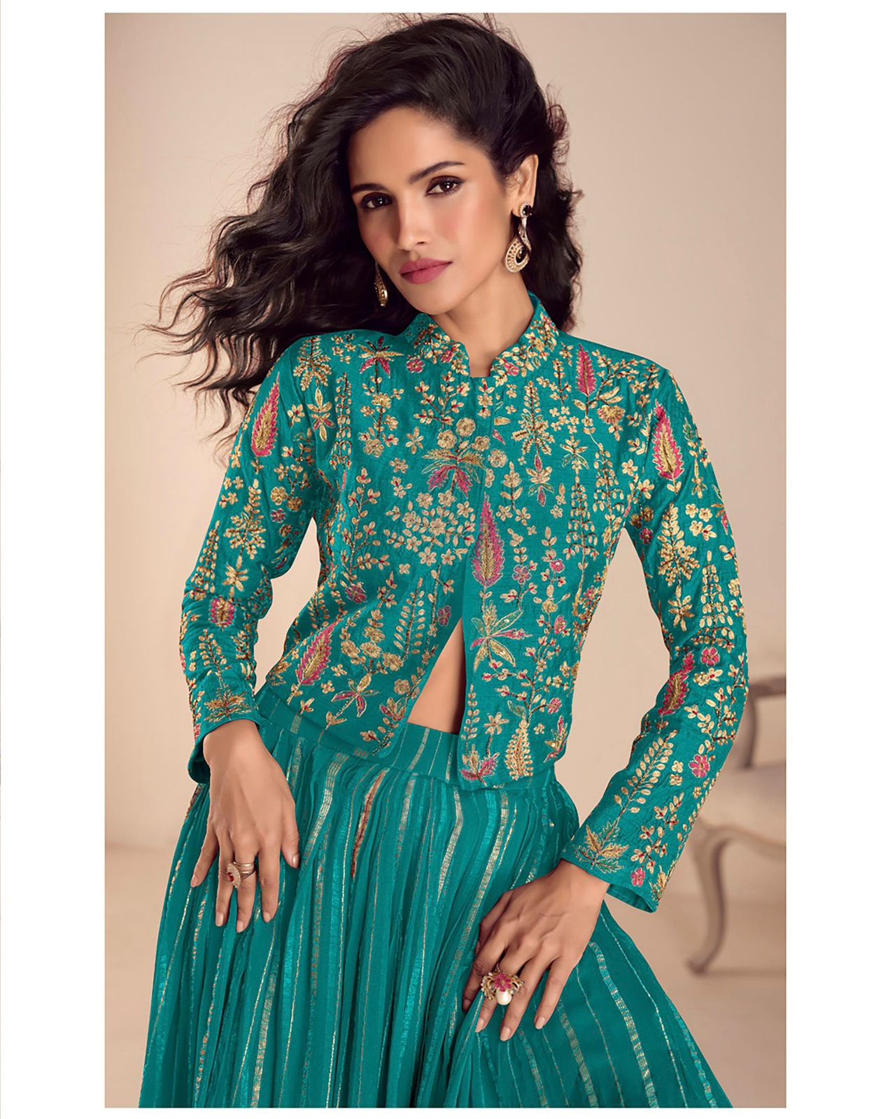 Sargam Vichitra Silk Designer Skirt Set