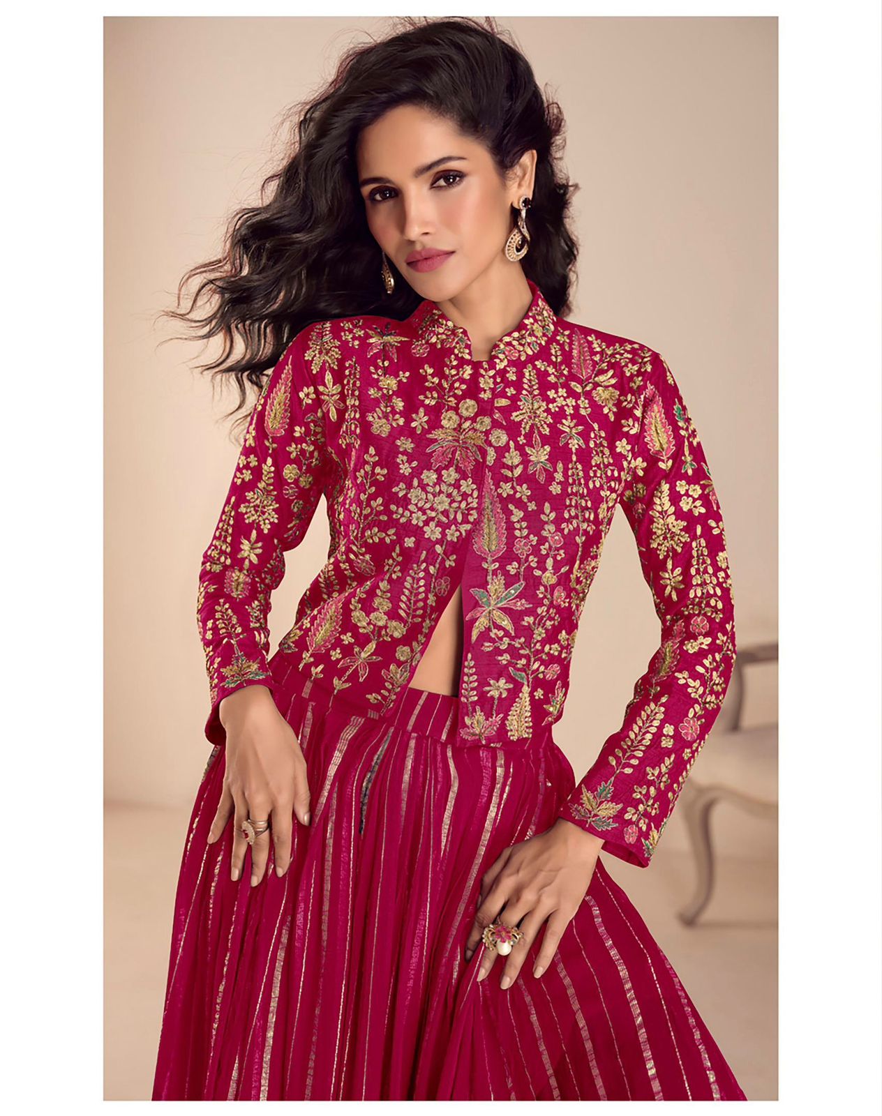 Sargam Vichitra Silk Designer Skirt Set