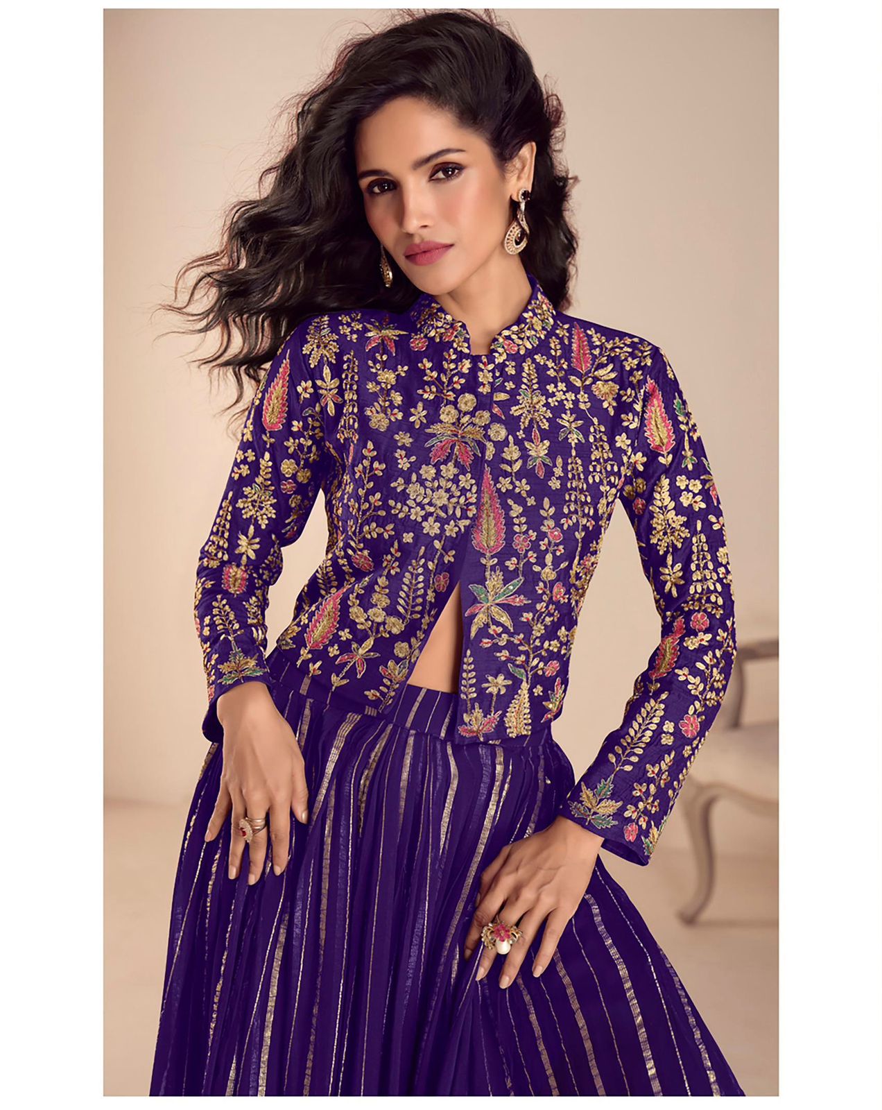 Sargam Vichitra Silk Designer Skirt Set