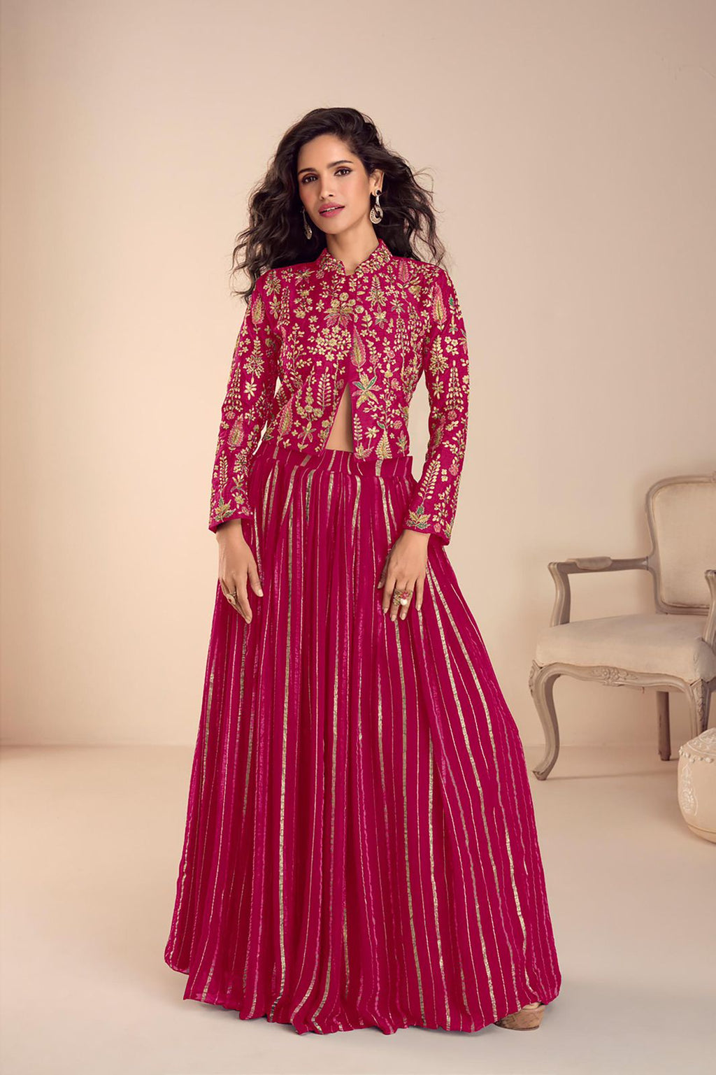 Sargam Vichitra Silk Designer Skirt Set