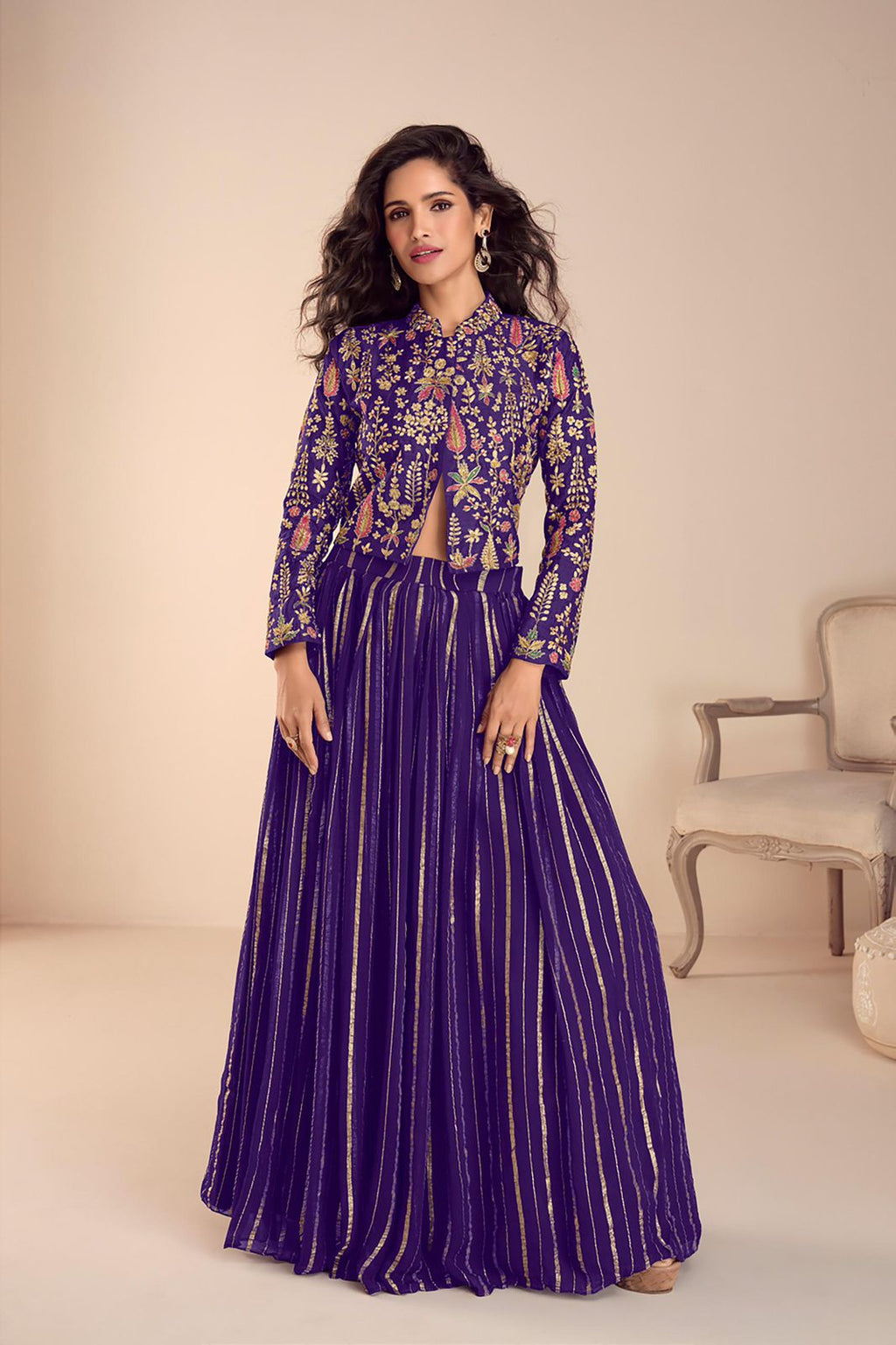 Sargam Vichitra Silk Designer Skirt Set