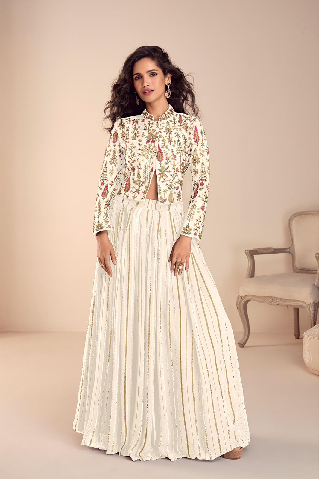 Sargam Vichitra Silk Designer Skirt Set