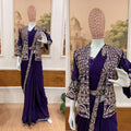 Royal Rangoli Silk Ready-to-Wear Saree Set with Heavy Embroidery Work
