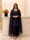 Elegant Fandy Silk Suit Set with Beads Embroidery Work
