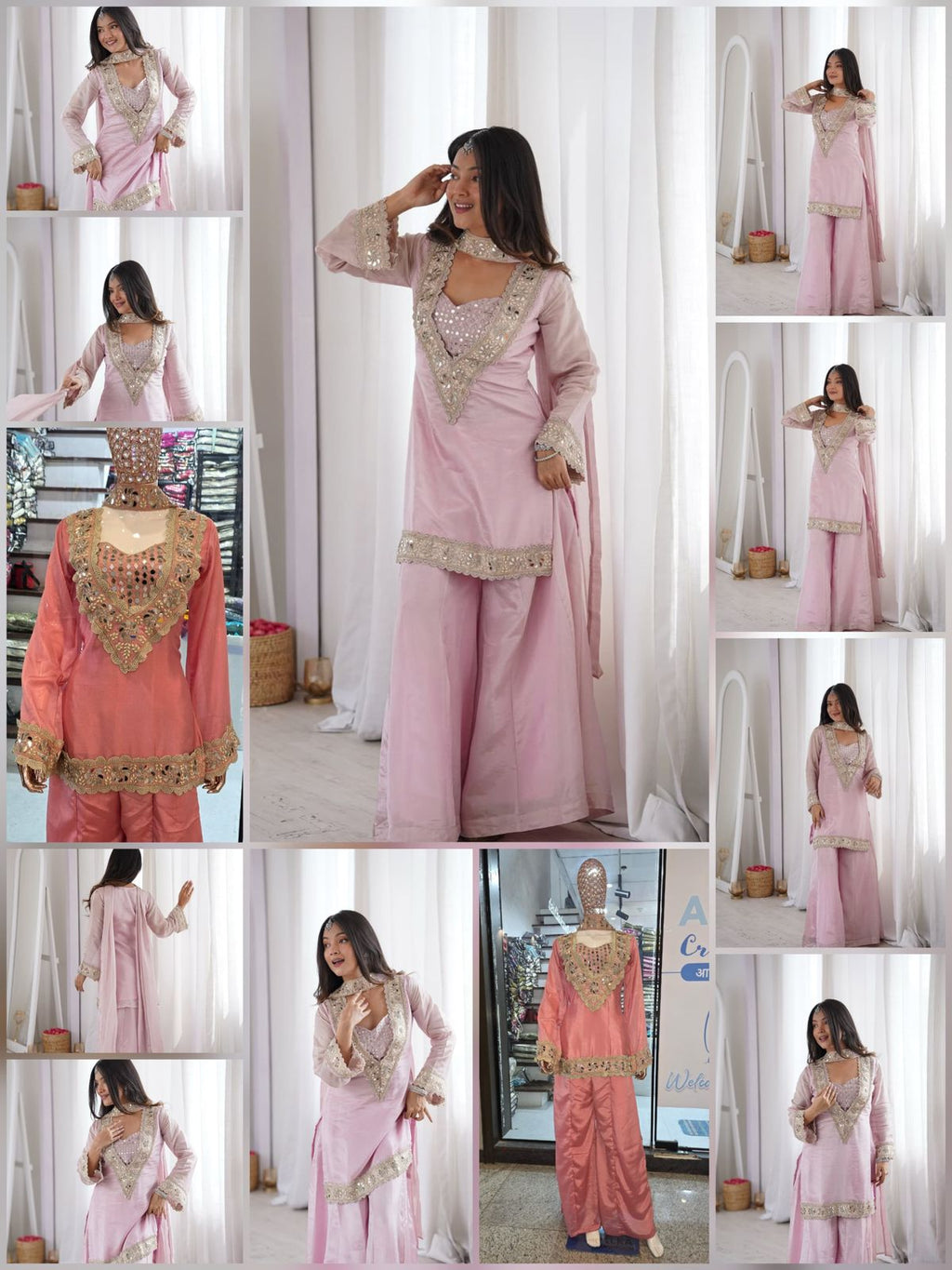 Designer Kurta Sharara Set with Belt Style Dupatta