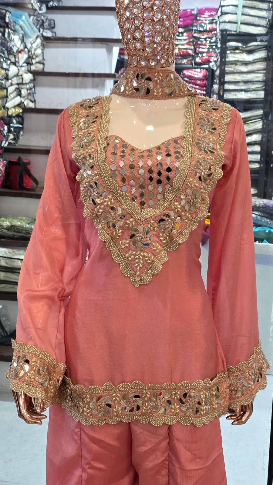 Designer Kurta Sharara Set with Belt Style Dupatta