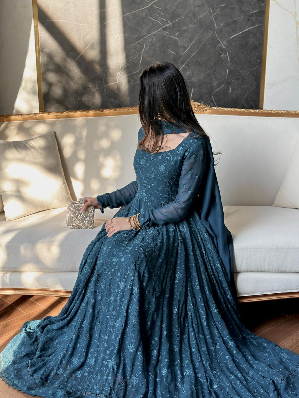 Royal Star Georgette Silk Gown
