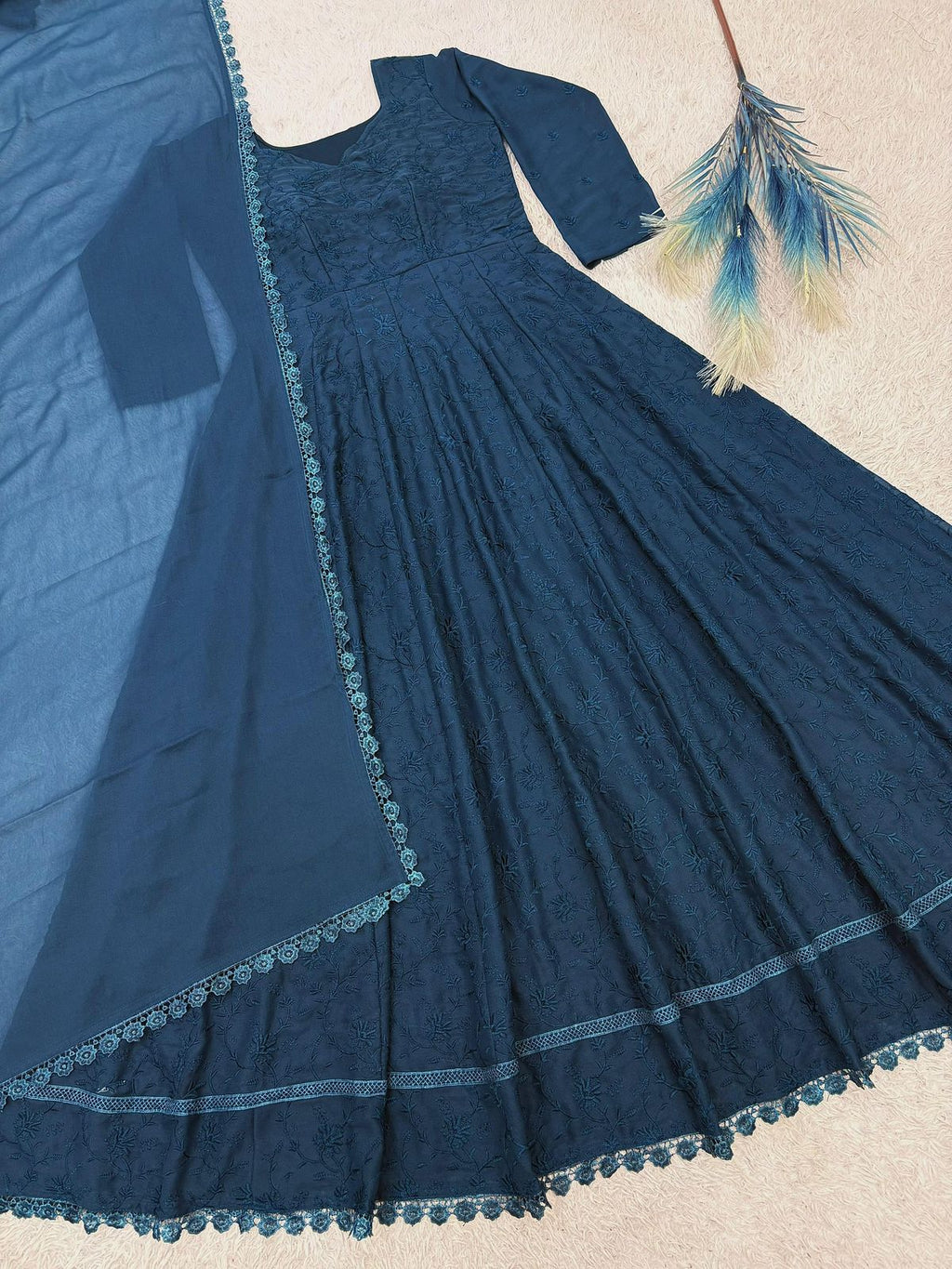 Royal Star Georgette Silk Gown