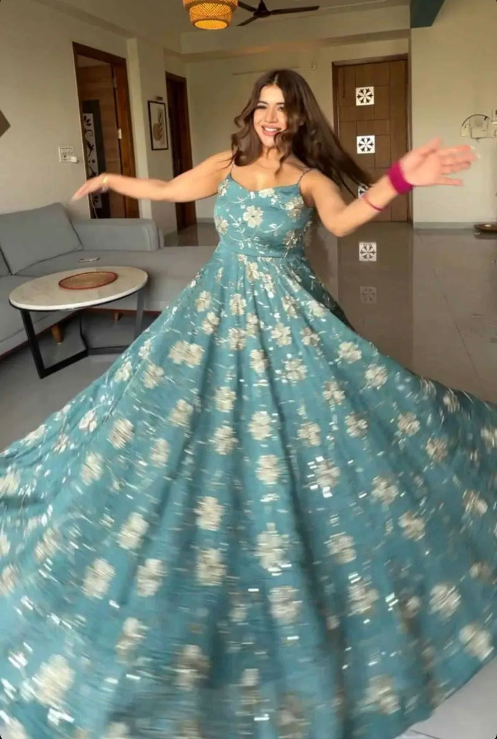 Designer Sleeveless Anarkali Set