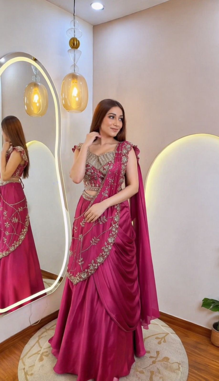 Elegant Ready-to-Wear Lehenga Saree for Women