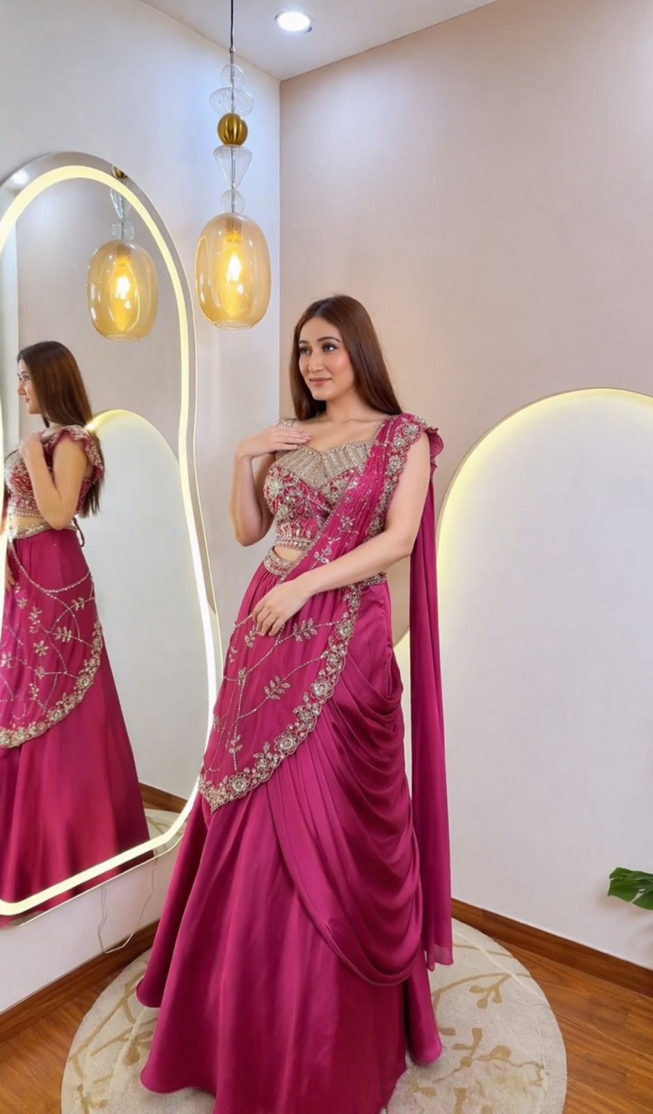 Elegant Ready-to-Wear Lehenga Saree for Women
