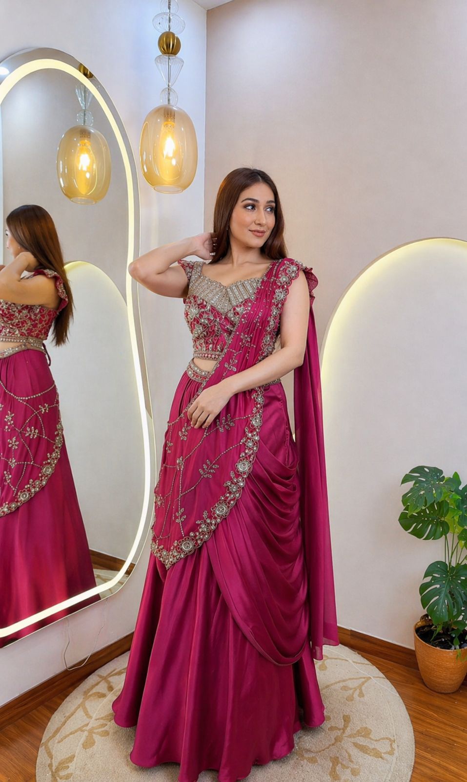 Elegant Ready-to-Wear Lehenga Saree for Women