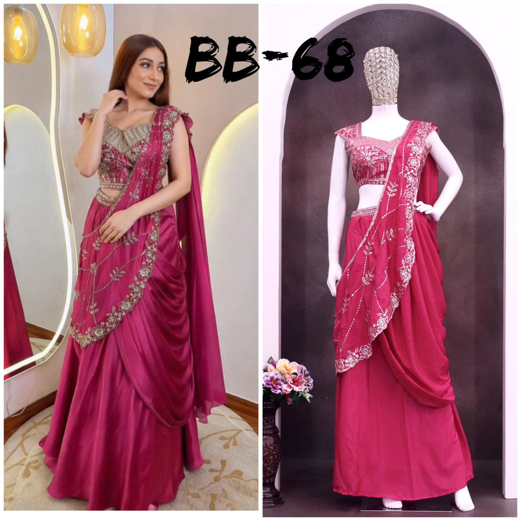 Elegant Ready-to-Wear Lehenga Saree for Women