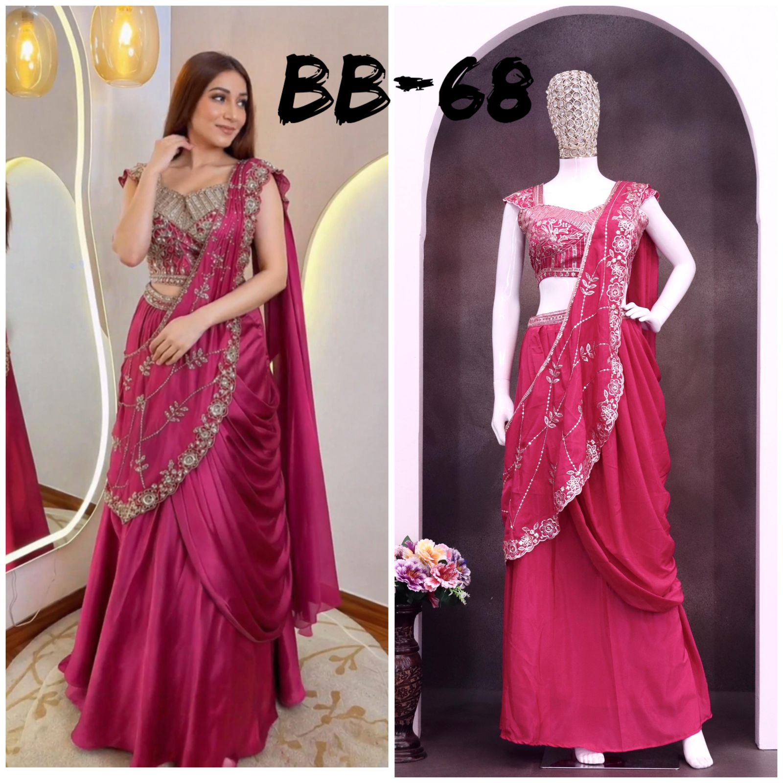 Elegant Ready-to-Wear Lehenga Saree for Women