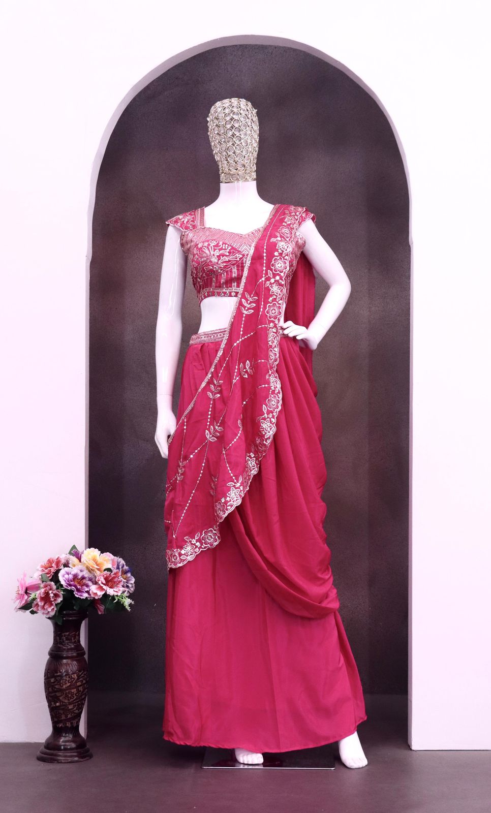 Elegant Ready-to-Wear Lehenga Saree for Women