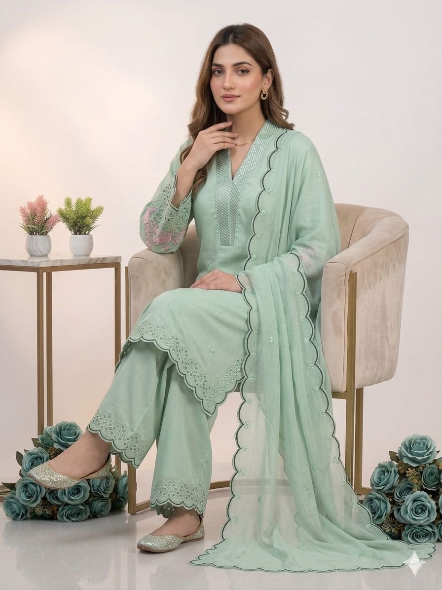 Designer Mal Chanderi Suit