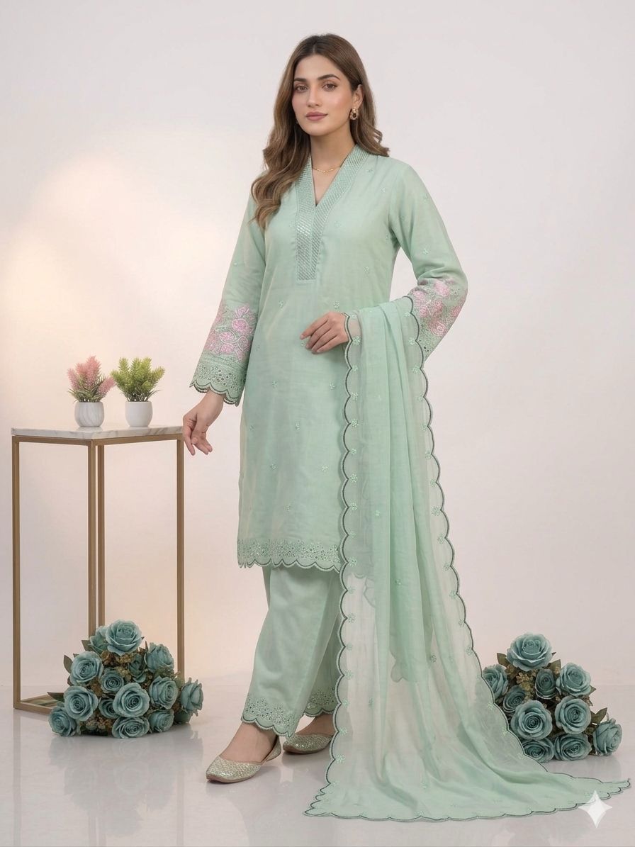 Designer Mal Chanderi Suit