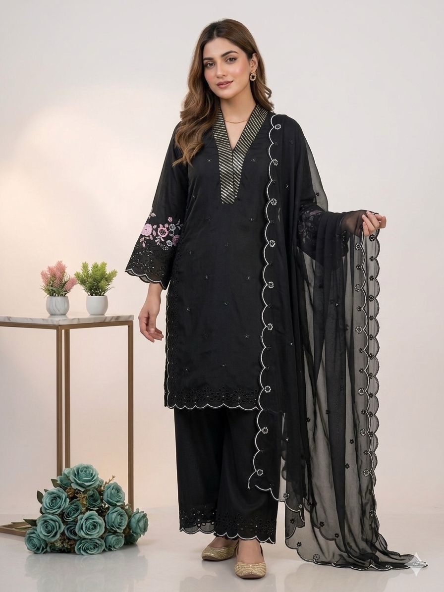 Designer Mal Chanderi Suit