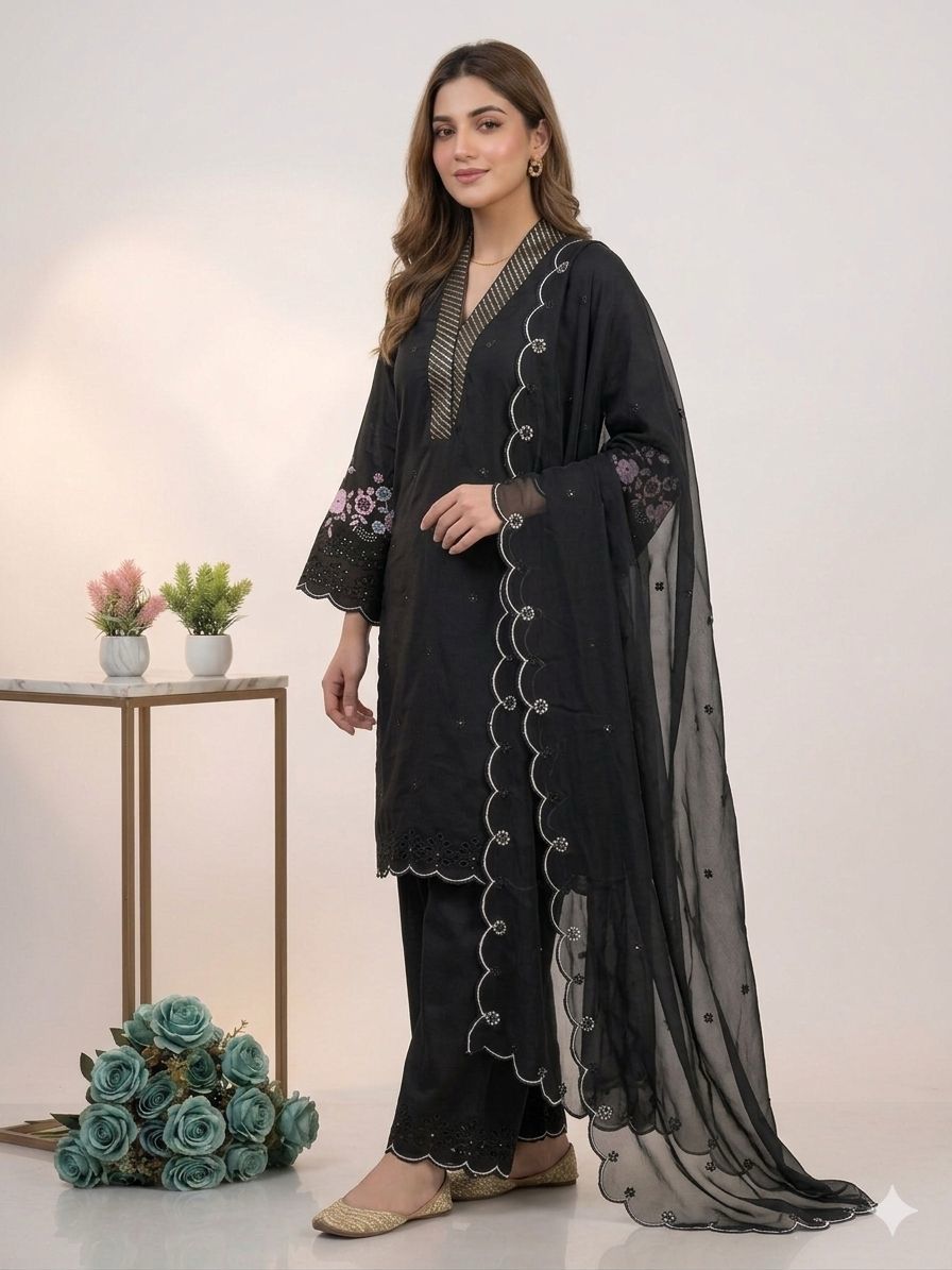 Designer Mal Chanderi Suit