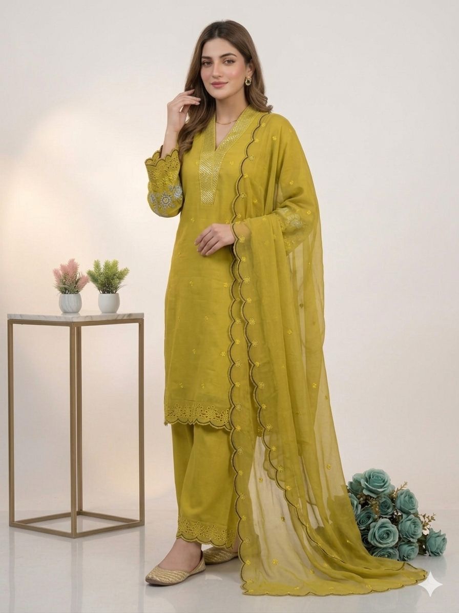 Designer Mal Chanderi Suit