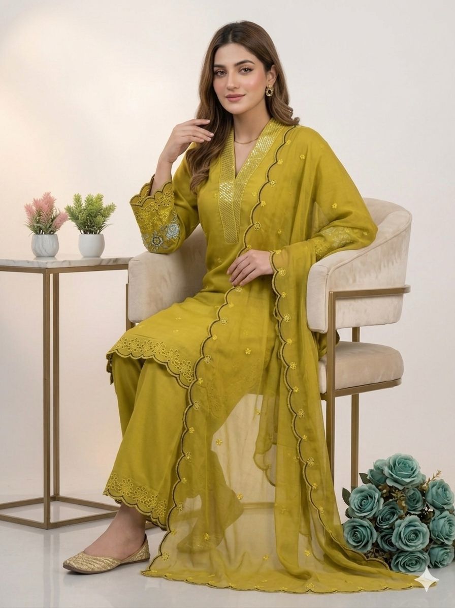 Designer Mal Chanderi Suit