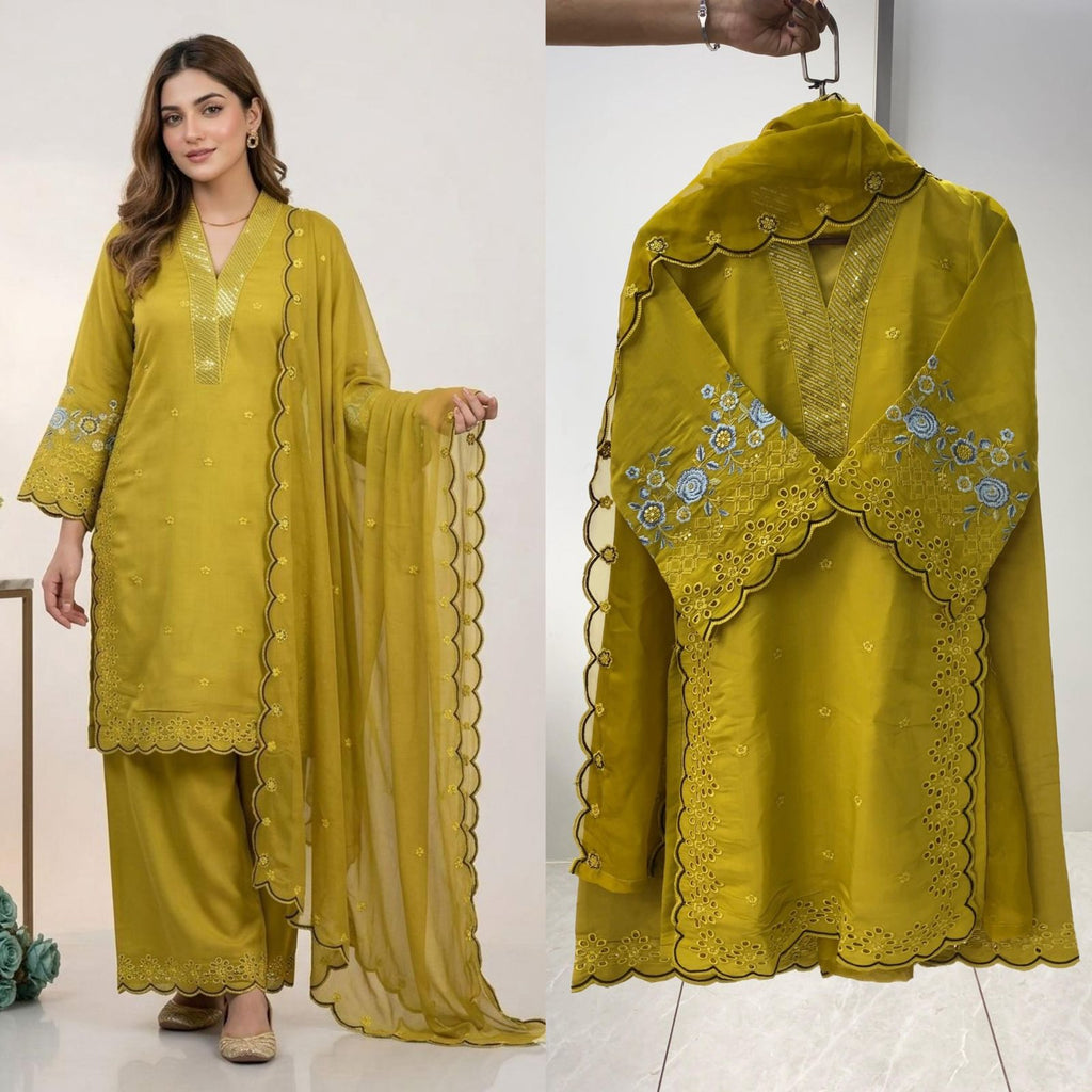 Designer Mal Chanderi Suit