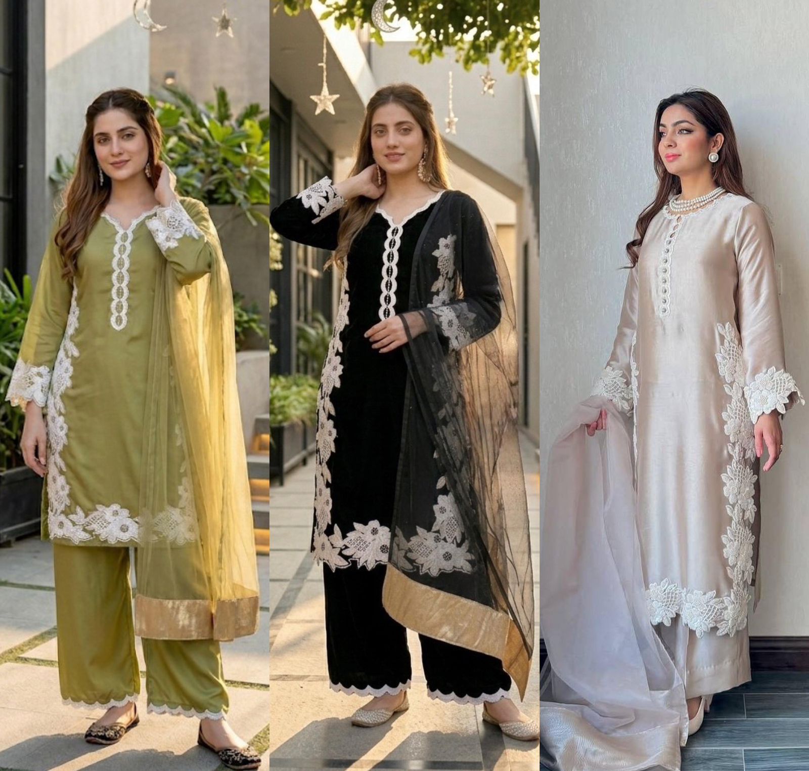 Designer Heavy Natural Silk Palazzo Suit Set