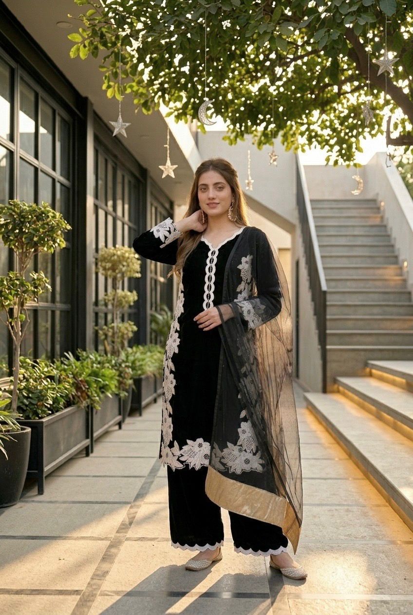 Designer Heavy Natural Silk Palazzo Suit Set