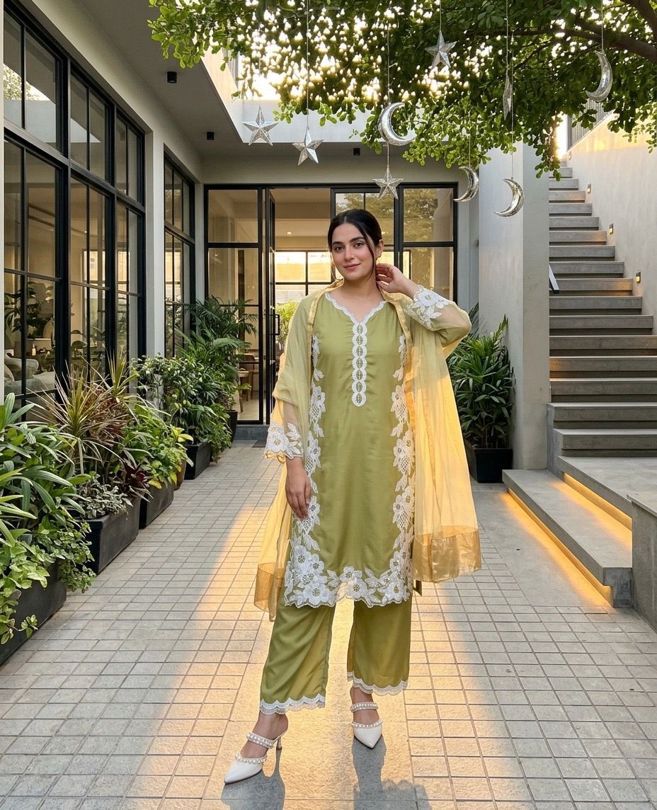 Designer Heavy Natural Silk Palazzo Suit Set