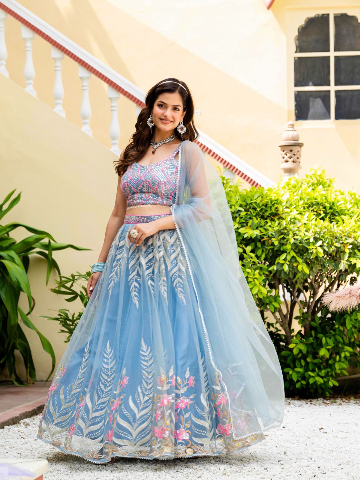 Designer Sequence Work Lehenga Set with Net Dupatta