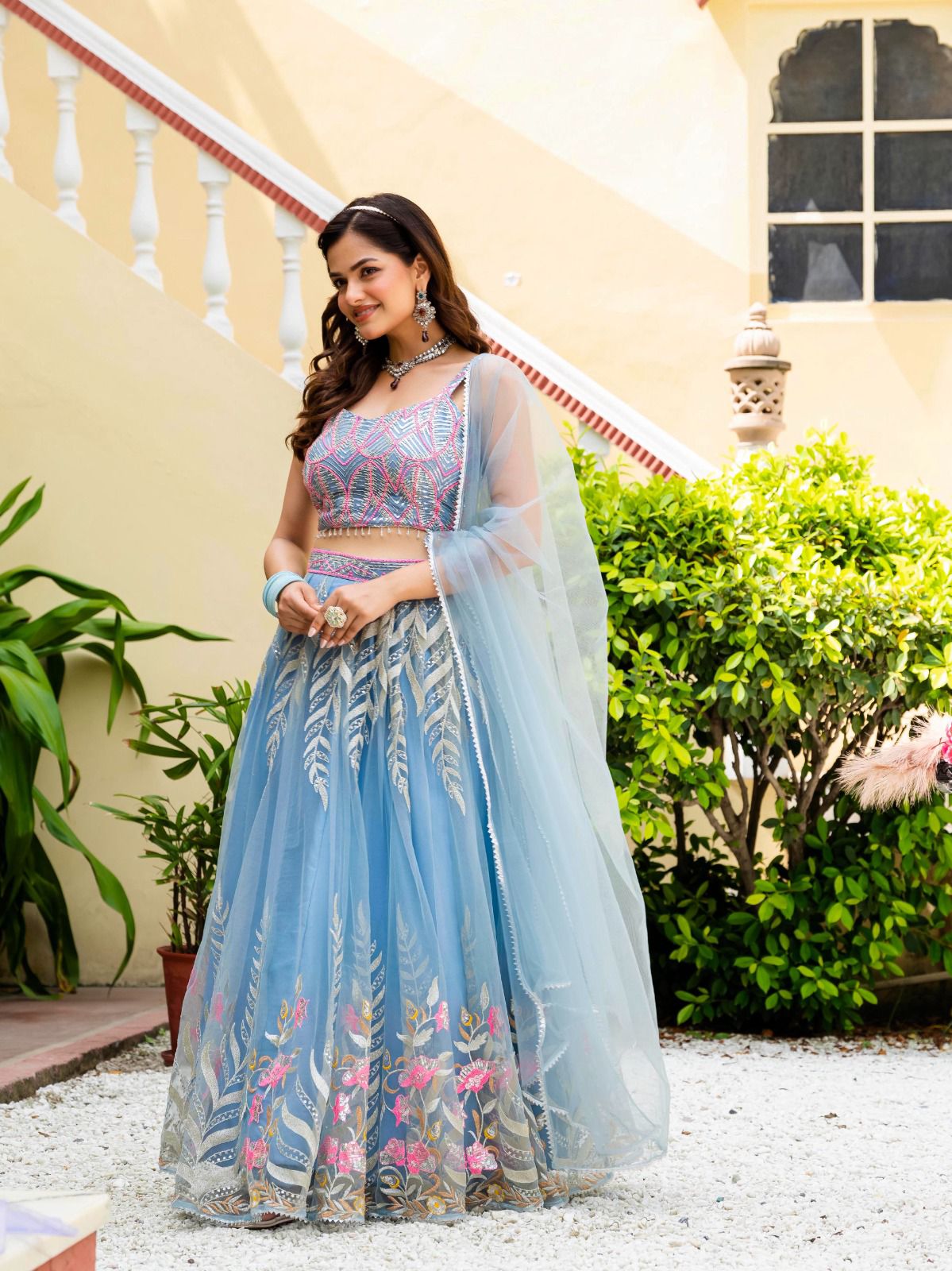 Designer Sequence Work Lehenga Set with Net Dupatta