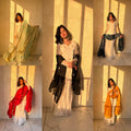 Stylish Women’s Sharara Suit with Elegant Lace Border