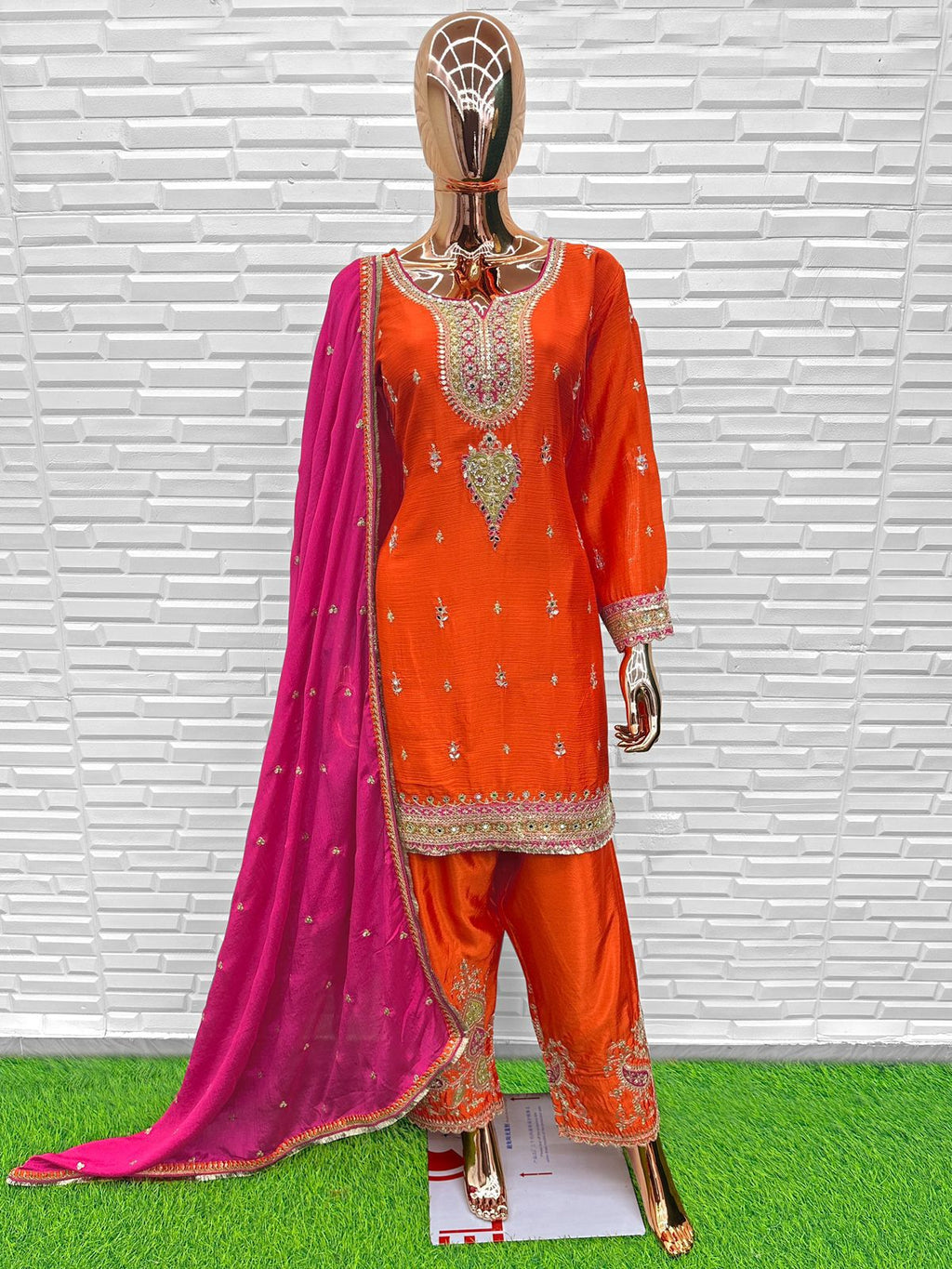 Festive Wear Designer Suit with Rich Embroidery Work
