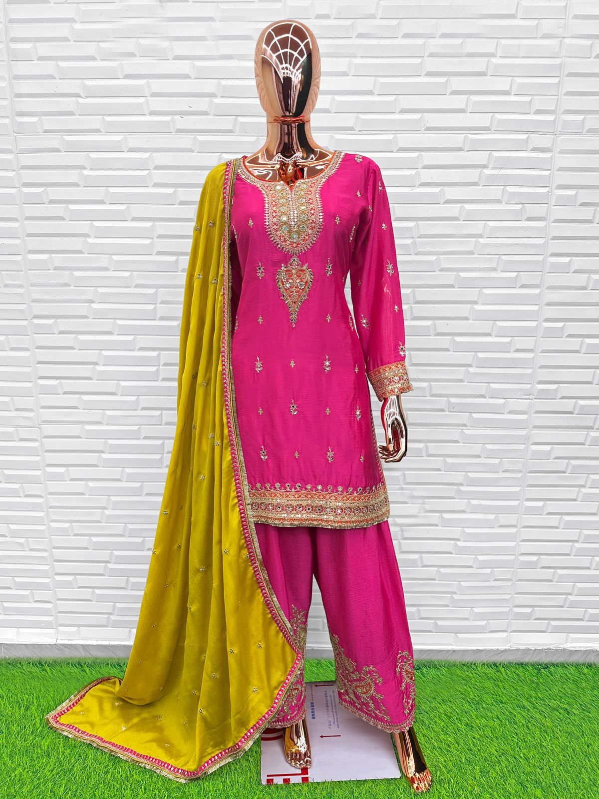 Festive Wear Designer Suit with Rich Embroidery Work