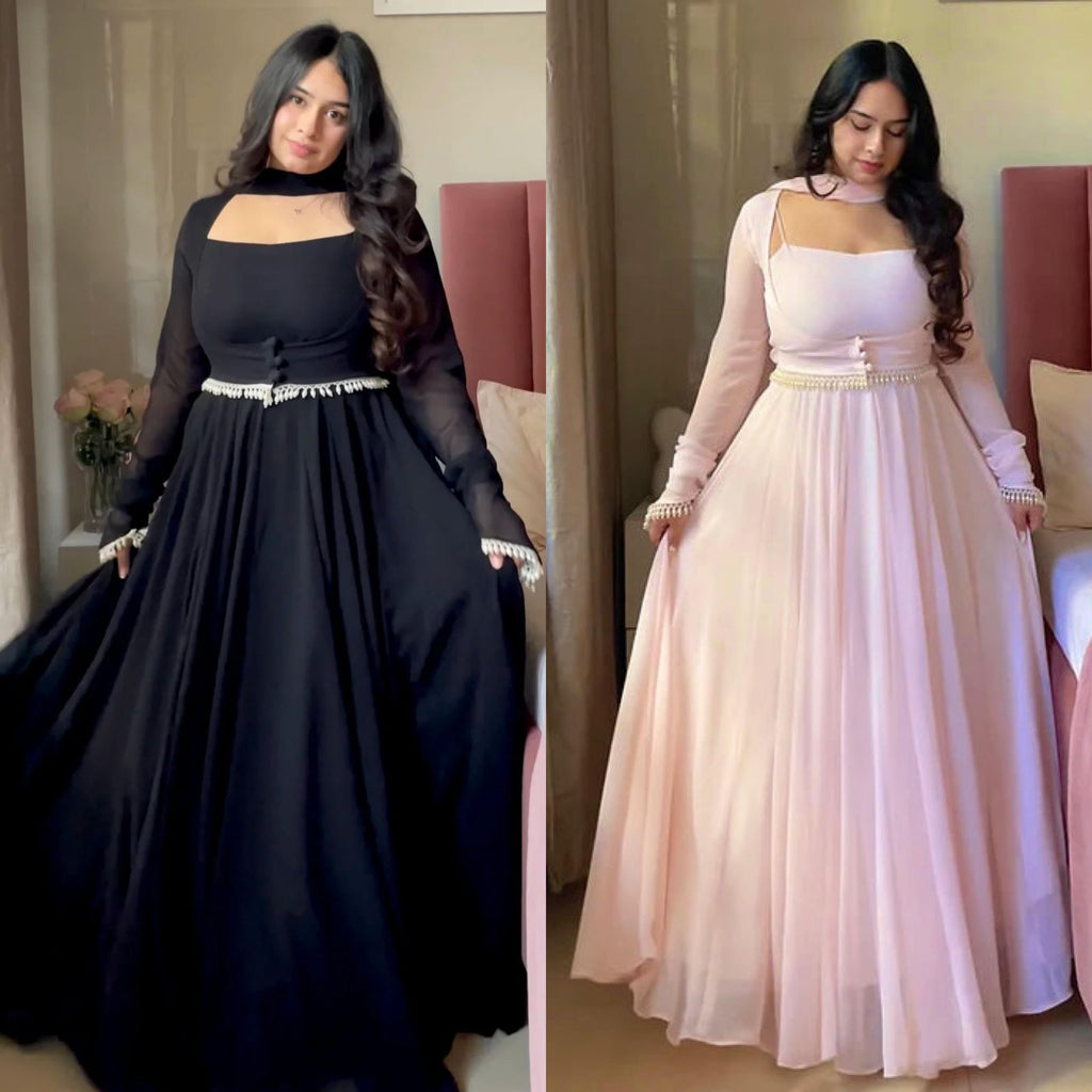 Designer Faux Georgette Maxi Anarkali Suit