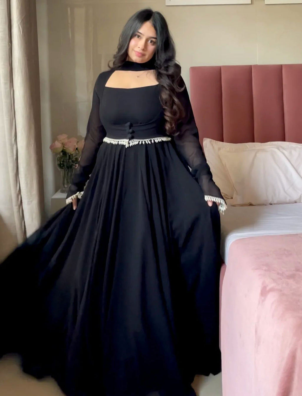 Designer Faux Georgette Maxi Anarkali Suit